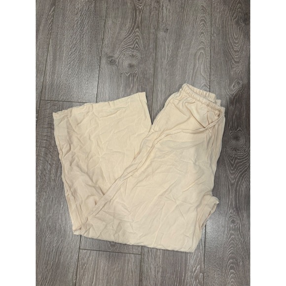 Pants - Cotton/Linen Blend Size M Drawstring Pants Resortwear Cottagecore Coquette
